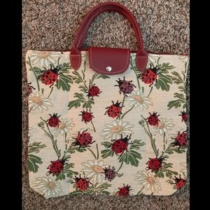 Red ladybug tote